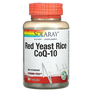 Solaray, 紅色酵母米 + コエンザイムQ-10、ベジキャップ使用 90 錠