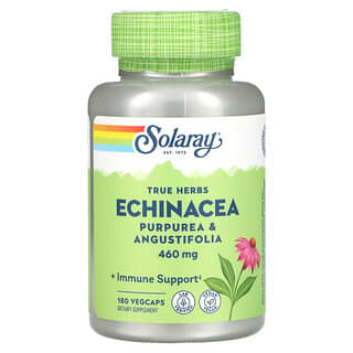 Solaray, True Herbs, Equinácea, 460 mg, 180 cápsulas vegetales