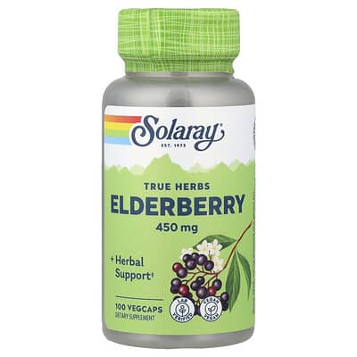 Solaray, True Herbs Elderberry, 100 Vegetarian Capsules