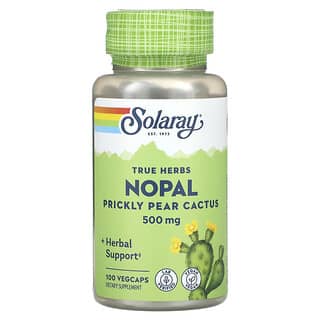 Solaray, True Herbs, Nopal, Nopal, 500 mg, 100 cápsulas vegetales
