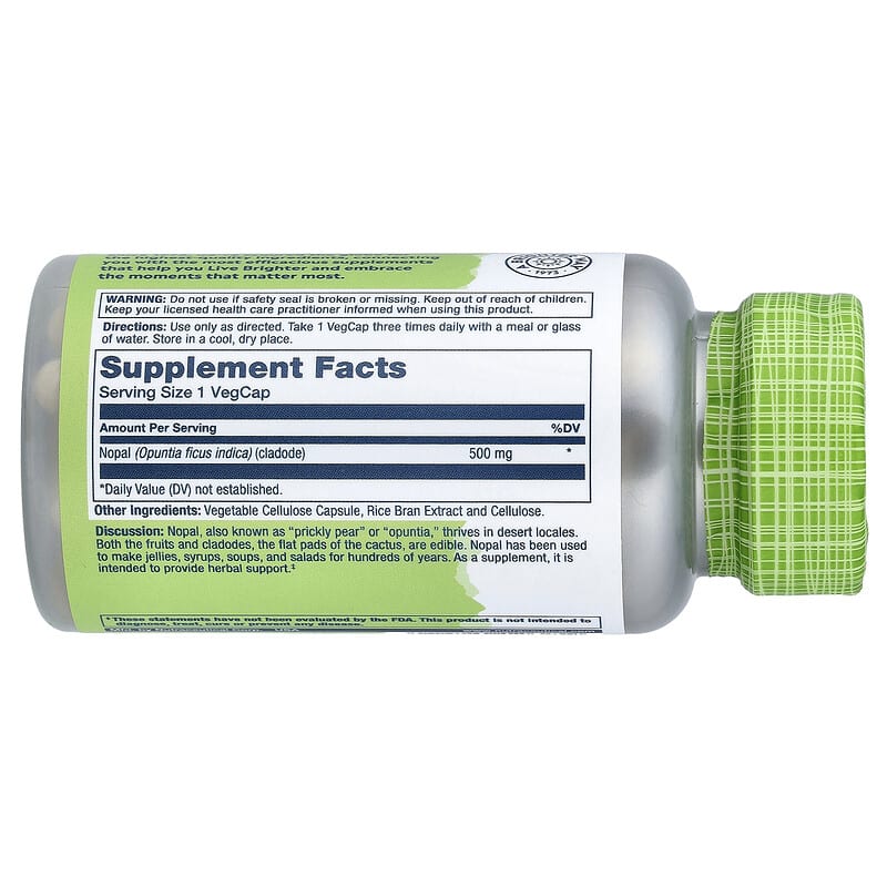 True Herbs, Nopal, Prickly Pear Cactus, 500 mg, 100 VegCaps