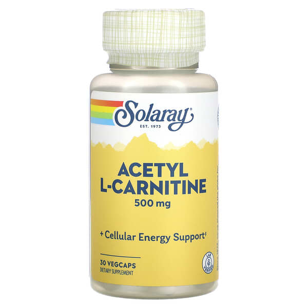 Solaray, Acetyl LCarnitine , 500 mg, 30 VegCaps
