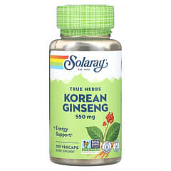 Solaray, True Herbs, Korean Ginseng, 550 mg, 100 VegCaps