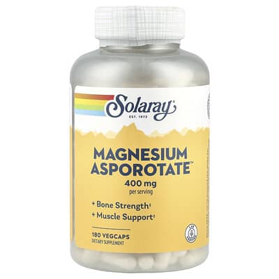 Solaray, Magnesium Asporotate™, 180 VegCaps (200 mg per Capsule)