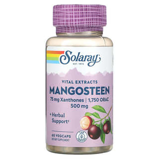 Solaray, Extracto de fruto de mangostán, 500 mg, 60 cápsulas vegetales