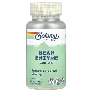 Solaray, Bean Enzyme, 300 GaIU, 60 растительных капсул