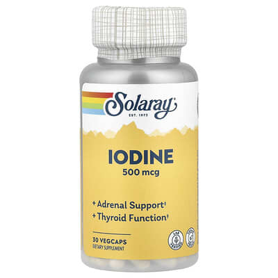 Solaray, Iodide Supplement, 500 mcg, 30 Vegetable Capsules