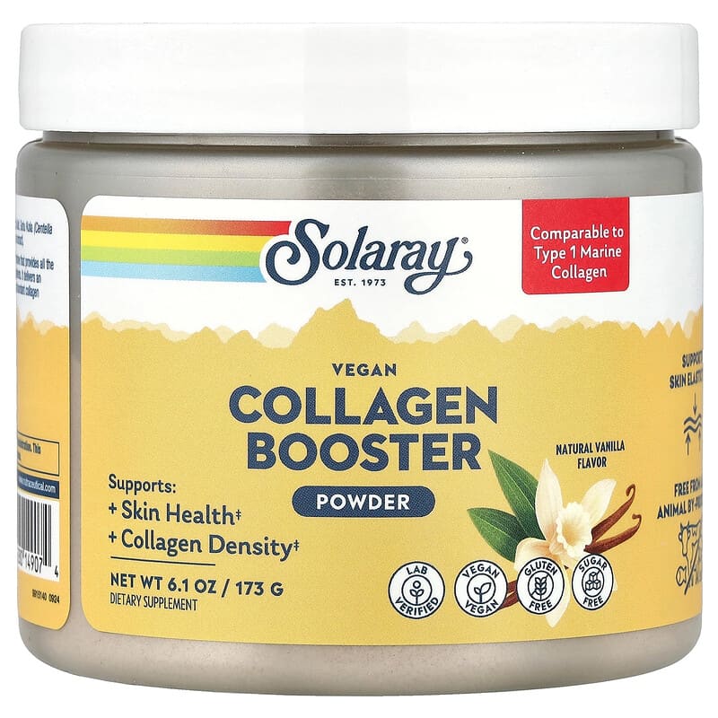 Vegan Collagen Booster Powder, Natural Vanilla , 6.1 oz (173 g)