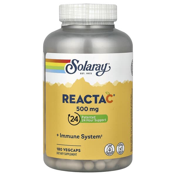 Solaray, Reacta-C®, 180 rastlinných kapsúl