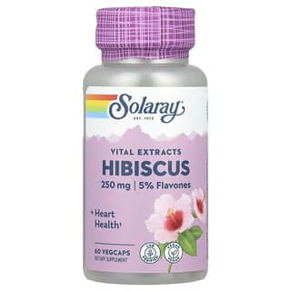 Solaray, Hibiscus, Ekstrak Vital, 250 mg, 60 Kapsul Nabati