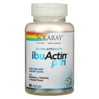 Solaray, IbuActin PM extra-puissant, 90 capsules végétariennes