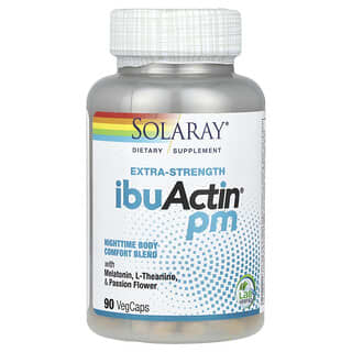 Solaray, IbuActina PM de concentración extra, 90 cápsulas vegetales