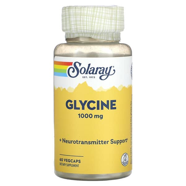 Solaray‏, "גליצין, 1,000 מ""ג, 60 כמוסות VegCaps."