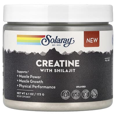 Solaray, Creatine with Shilajit, Unflavoured, 173 g (6.1 oz)
