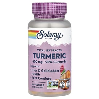 Solaray, Vital Extracts, Turmeric, 600 mg, 60 VegCaps