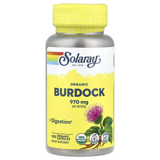 Solaray, Bardane biologique, 100 capsules biologiques (485 mg par capsule)