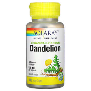 Solaray, Organically Grown Dandelion, 520 mg, 100 VegCaps
