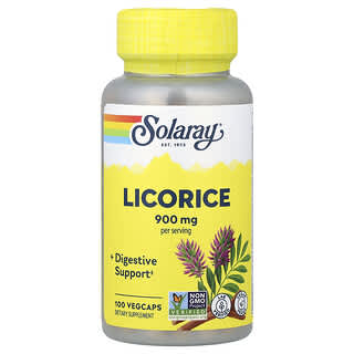 Solaray, Licorice, 100 VegCaps (450 mg per Capsule)