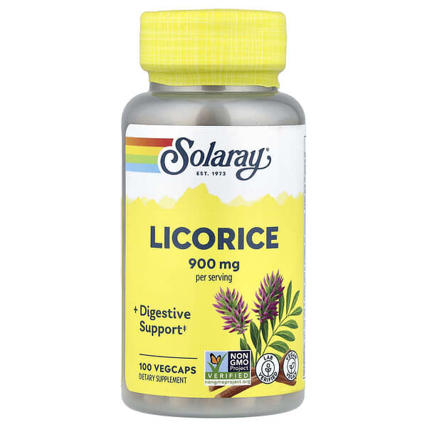 Licorice, 100 VegCaps (450 mg per Capsule)