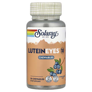 Solaray, Lutein Eyes™ 18, natuurlijke bosbes, 30 kauwtabletten