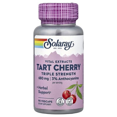 Solaray, Vital Extracts, Sour Cherry, 90 veg caps (340 mg per cap)