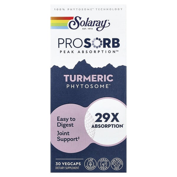 Solaray, Turmeric Phytosome™, 30 Vegcaps (500 mg per Capsule) — product photo 1