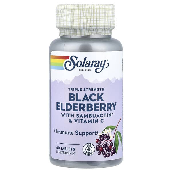 Black Elderberry with Sambuactin™ & Vitamin C, 60 Tablets