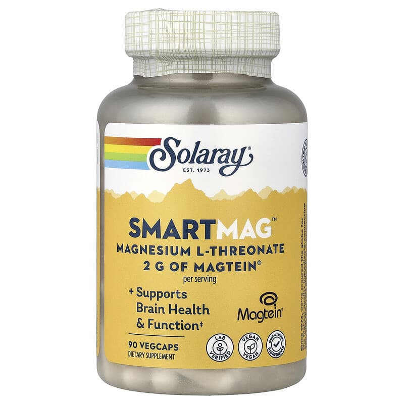 SmartMag™ Magnesium L-Threonate, 90 VegCaps (48 mg per VegCap)
