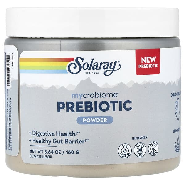 Solaray, Mycrobiome® 프리바이오틱 분말, 무맛, 160g(5.64oz)