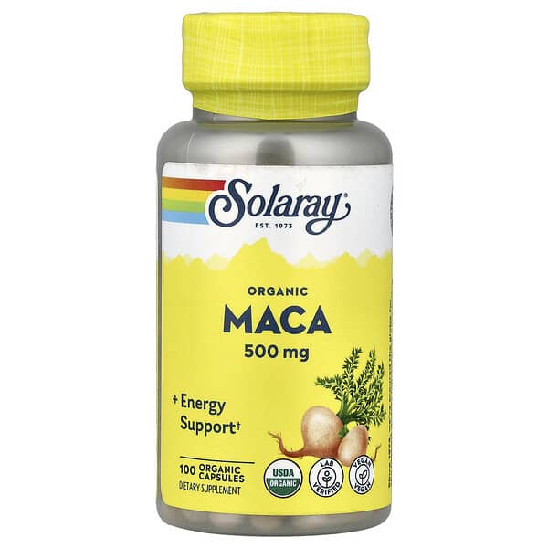 Organic Maca, 500 mg, 100 Organic Capsules