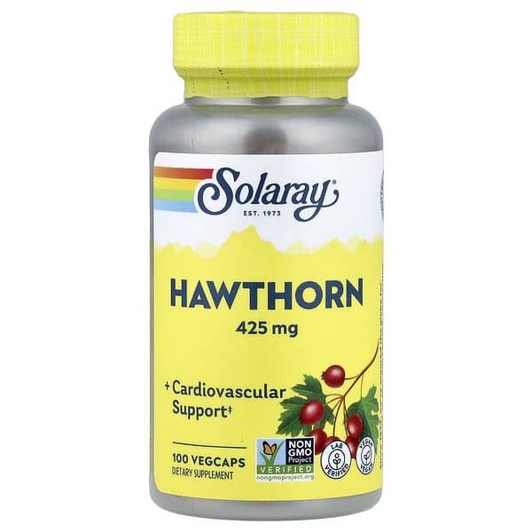 Solaray, Hawthorn, 425 mg, 100 VegCaps — product photo 1