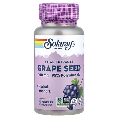 Solaray, Vital Extract, Grape Seed, 60 Vegetarian Capsules