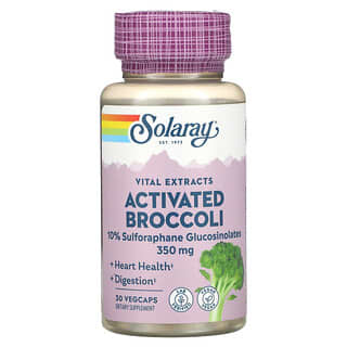 Solaray, активированный экстракт семян брокколи, 350 мг, 30 вегетарианских капсул