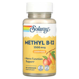 Solaray, Methyl B-12, Natural Mango Peach, 2,500 mcg, 60 Lozenges