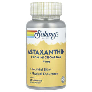 Solaray, Astaxantina, 4 mg, 60 capsule molli