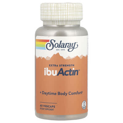Solaray, IbuActin™, Extra Strength, 60 Vegetarian Capsules