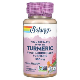 Solaray, Extractos vitales Cúrcuma superbiana, 300 mg, 30 cápsulas vegetales