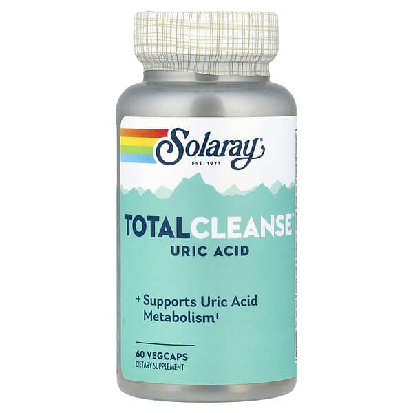 Solaray, Total Cleanse, kyselina močová, 60 VegCaps