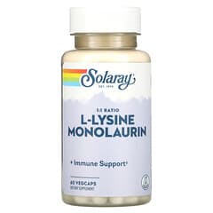 Solaray, L-賴氨酸月桂酸酯 1:1 比例，60 粒素食膠囊