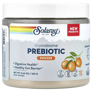 Solaray, Mycrobiome® Prebiotic Powder, Natural Citrus, 5.64 oz (160 g)