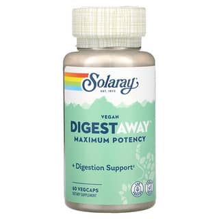 Solaray, Vegan Digestaway, maksymalna moc, 60 kapsułek roślinnych