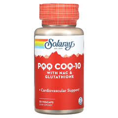 Solaray, PQQ，含 NAC 和谷胱甘肽的辅酶 Q-10，30 粒素食胶囊