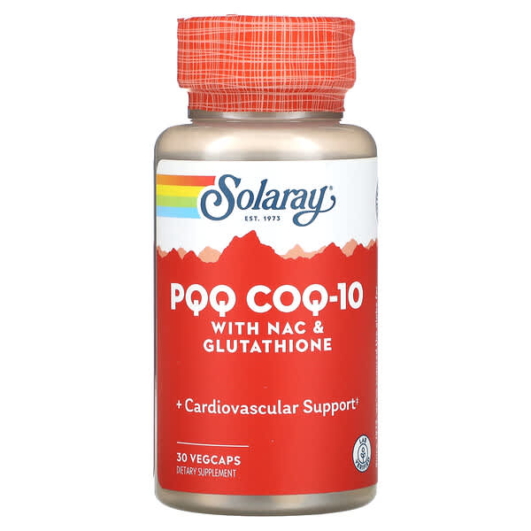 Solaray, PQQ，含 NAC 和谷胱甘肽的辅酶 Q-10，30 粒素食胶囊