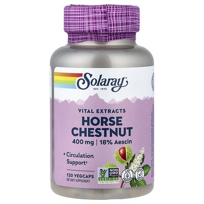Solaray, Vital Extracts, Horse Chestnut , 400 mg, 120 veg caps