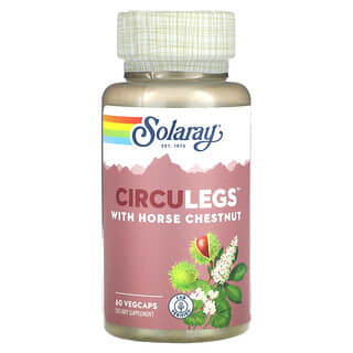 Solaray, CircuLegs с конским каштаном, 60 вегетарианских капсул