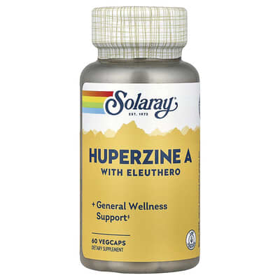Solaray, Huperzia Eleutherococcus and Eleutherococcus Acanthopanax, 60 Vegetarian Capsules