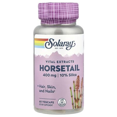 Solaray, Horsetail Extract, 400 mg, 60 Vegetarian Capsules