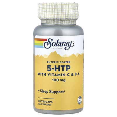 Solaray, 5-HTP, with Vitamins C and B-6, 60 Vegetarian Capsules
