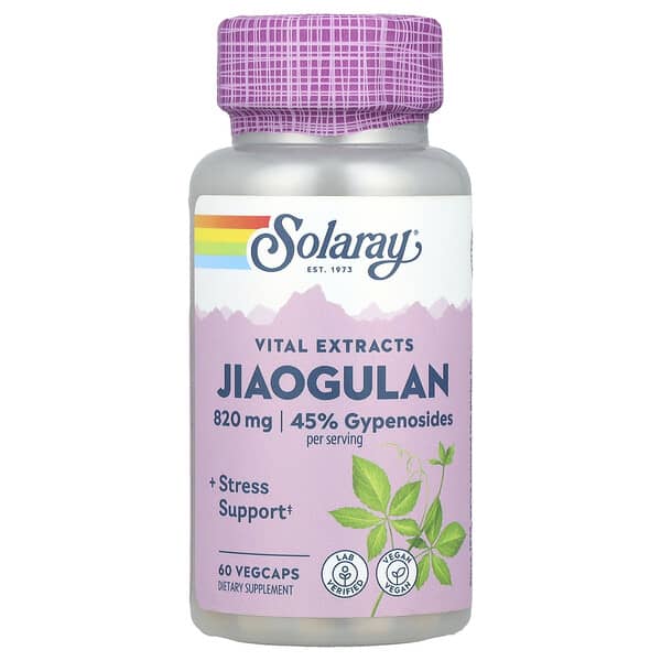 Solaray Jiaogulan, 60 VegCaps (410 mg per Capsule)
