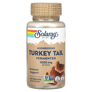 Solaray, Fermented Turkey Tail Mushrooms, 500 mg, 60 VegCaps